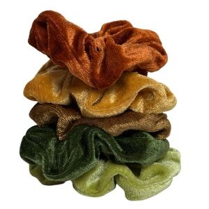 Forever 21 Scrunchies Earth Tone Nature Core Eclectic Grandpa 5-Piece Set NWOT